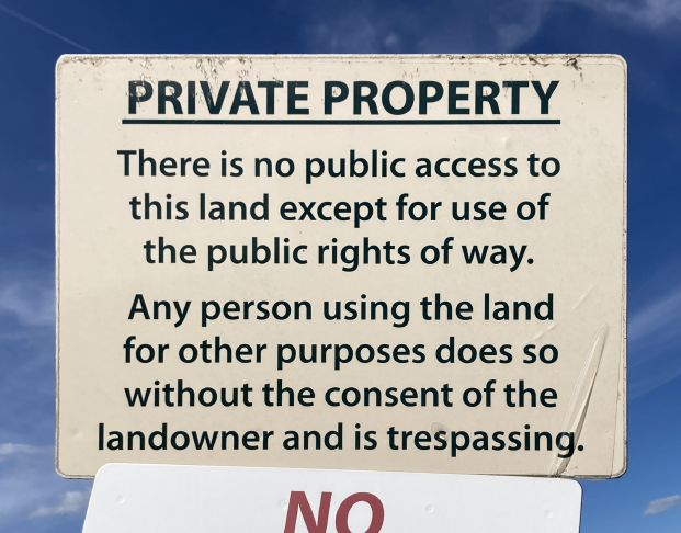 Old Private Property Sign